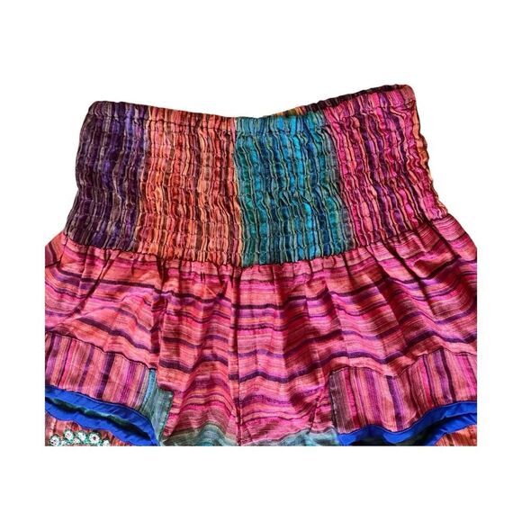 100% Cotton Boho Striped Harem Pants – One Size (Fits S/M) - Picture 4 of 9